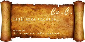 Császka Cicelle névjegykártya