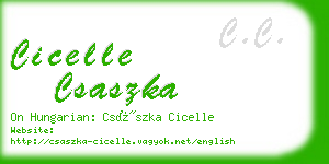 cicelle csaszka business card